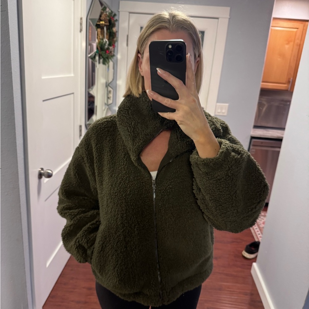 Lululemon Athletica Dark Green Teddy Jacket